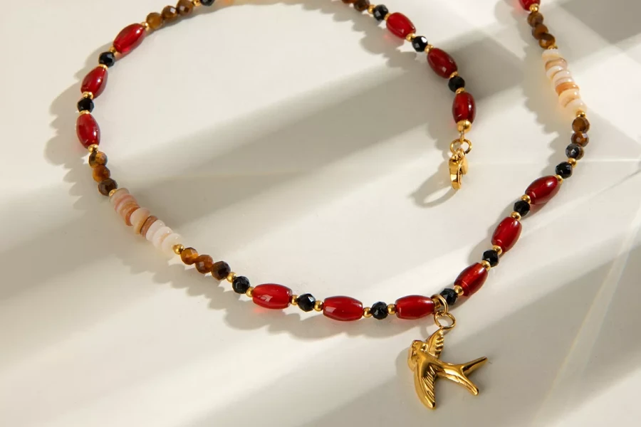 Gold Swallow Pendant Jewelry