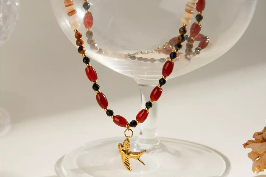 Gold Swallow Pendant Jewelry