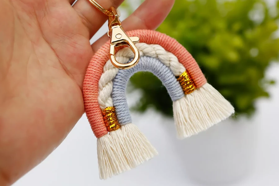 Handmade Rainbow Keychain