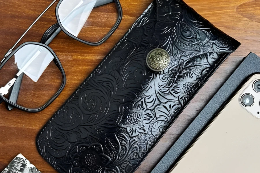 Leather Hanging Neck Sunglasses Case
