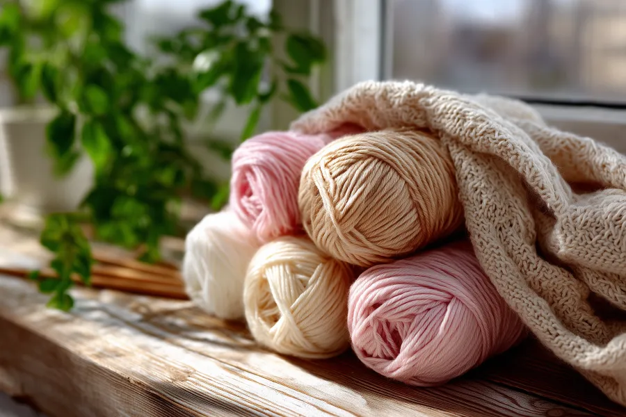 Soft Knitted Headwrap with Mushrooms